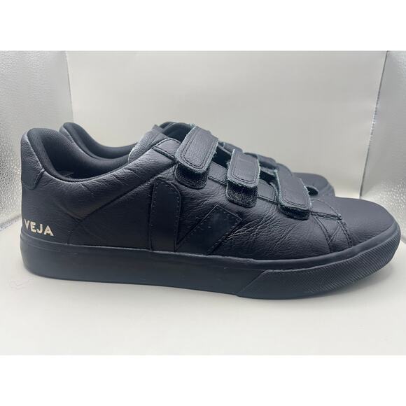 Veja Recife Chromefree Suede Triple Strap Fasten Sneaker Black Men’s Size 11 - Picture 2 of 8